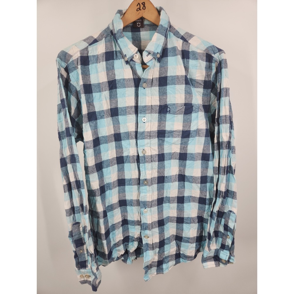 Noble Mount Mens Plaid Flannel Long Sleeve Button Up Shirt Size Large - Picture 3 of 6